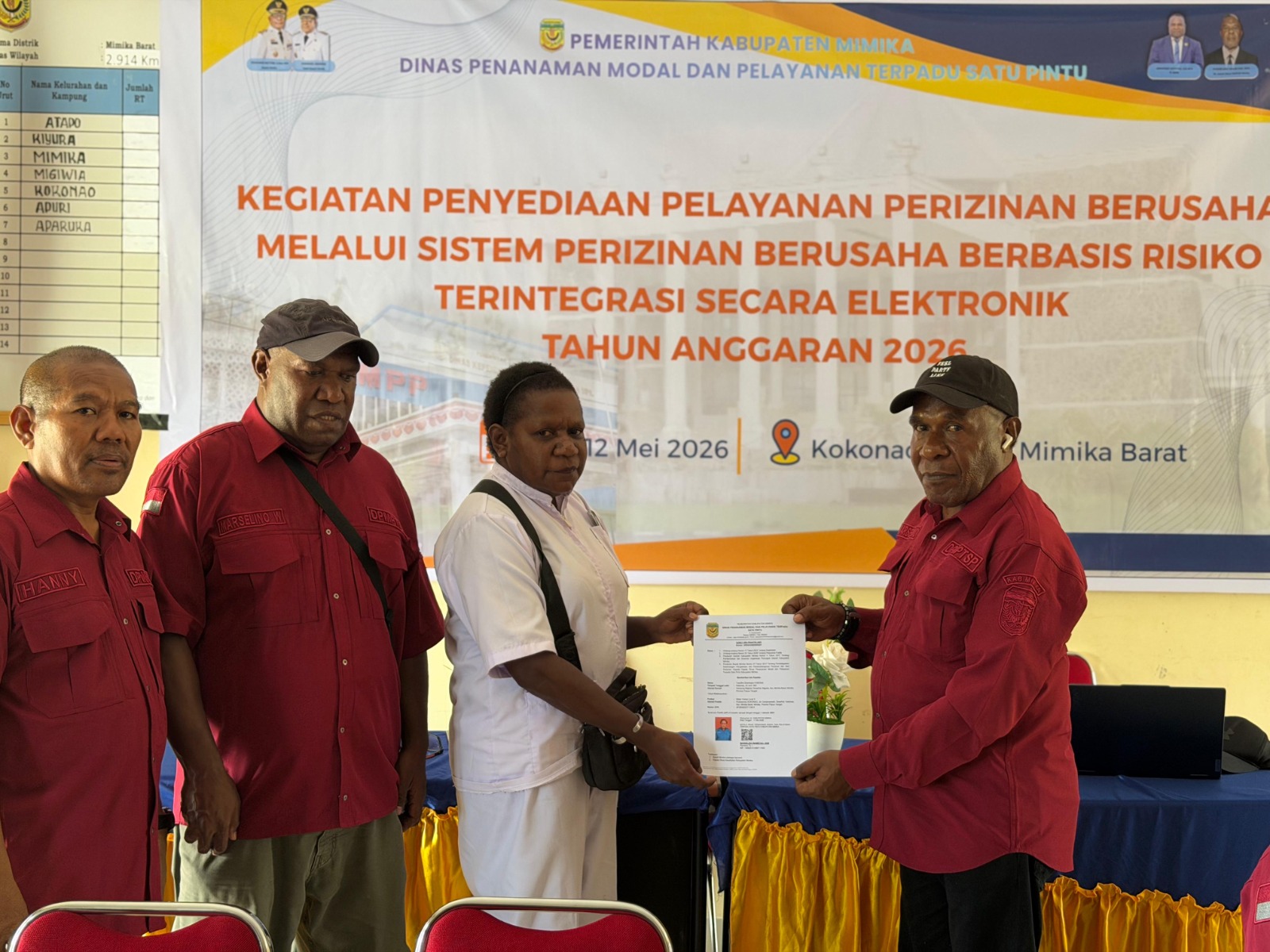 MPP Mobile DPMPTSP Mimika Jemput Bola Pelayanan Perizinan di Wilayah Pesisir